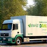 SwiftTrack carbon-neutral delivery truck with eco branding